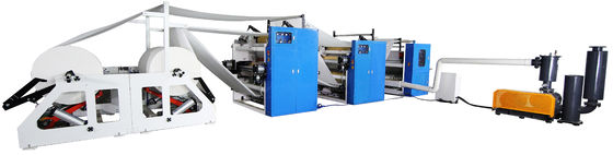PLC Tissue Paper Production Line With Steel To Steel Embossing Unit