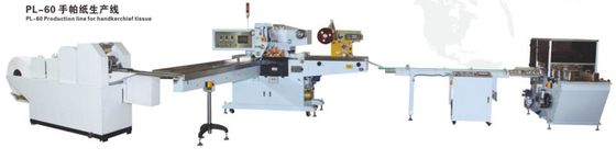 7.5Kw γραμμή παραγωγής εγγράφου ιστού τσεπών ενιαία και συσκευασία δεσμών