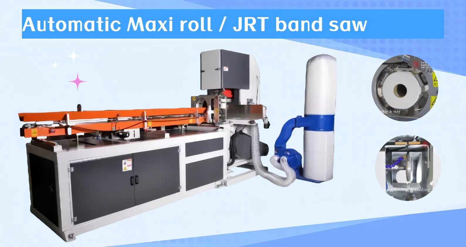 Μηχανή Κοπής Βιομηχανικών Ρολλών Maxi Roll Band Saw JRT / HRT 0